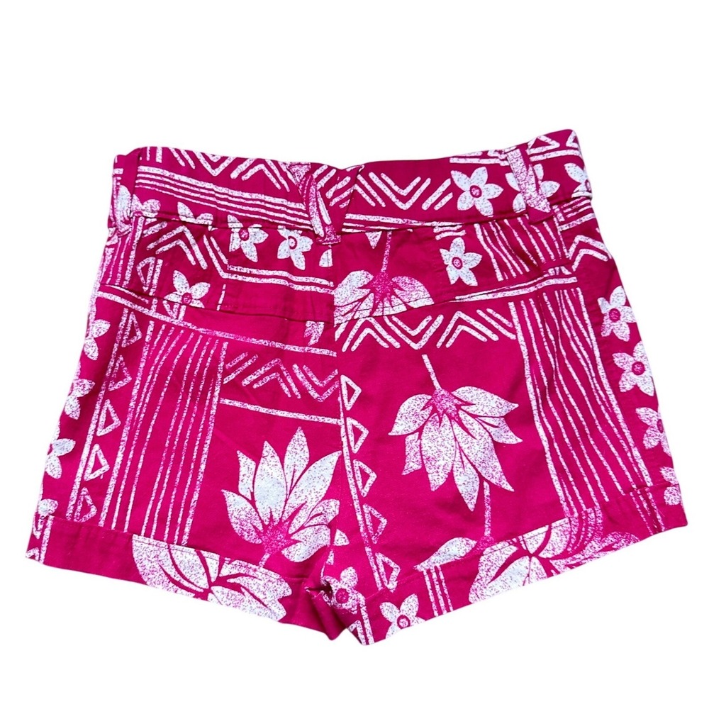 Free People Hot Pink Tropical Hawaiian Floral Boho Festival Shorts NWT Small - Picture 4 of 6
